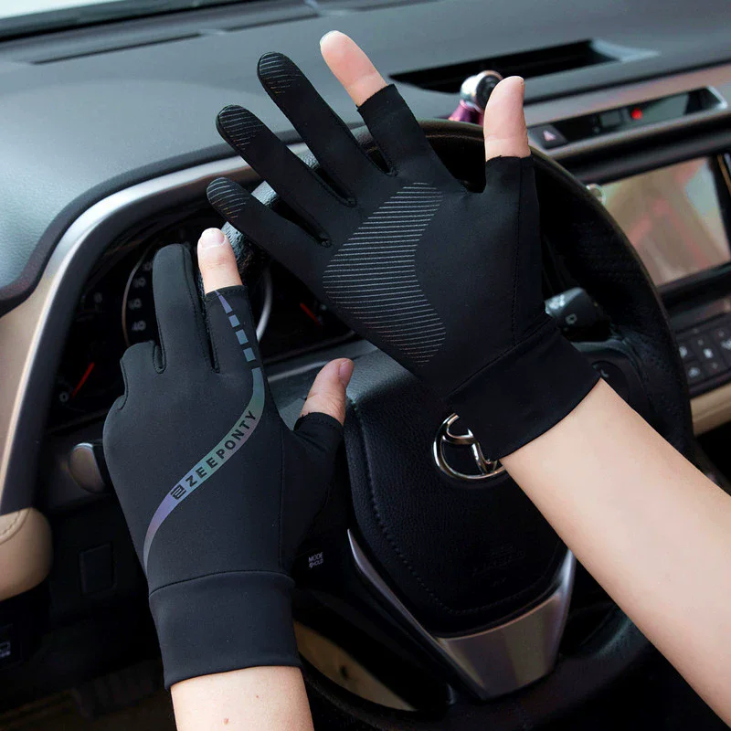 Fishing Gloves - Men's Summer Ice Silk Cycling Gloves