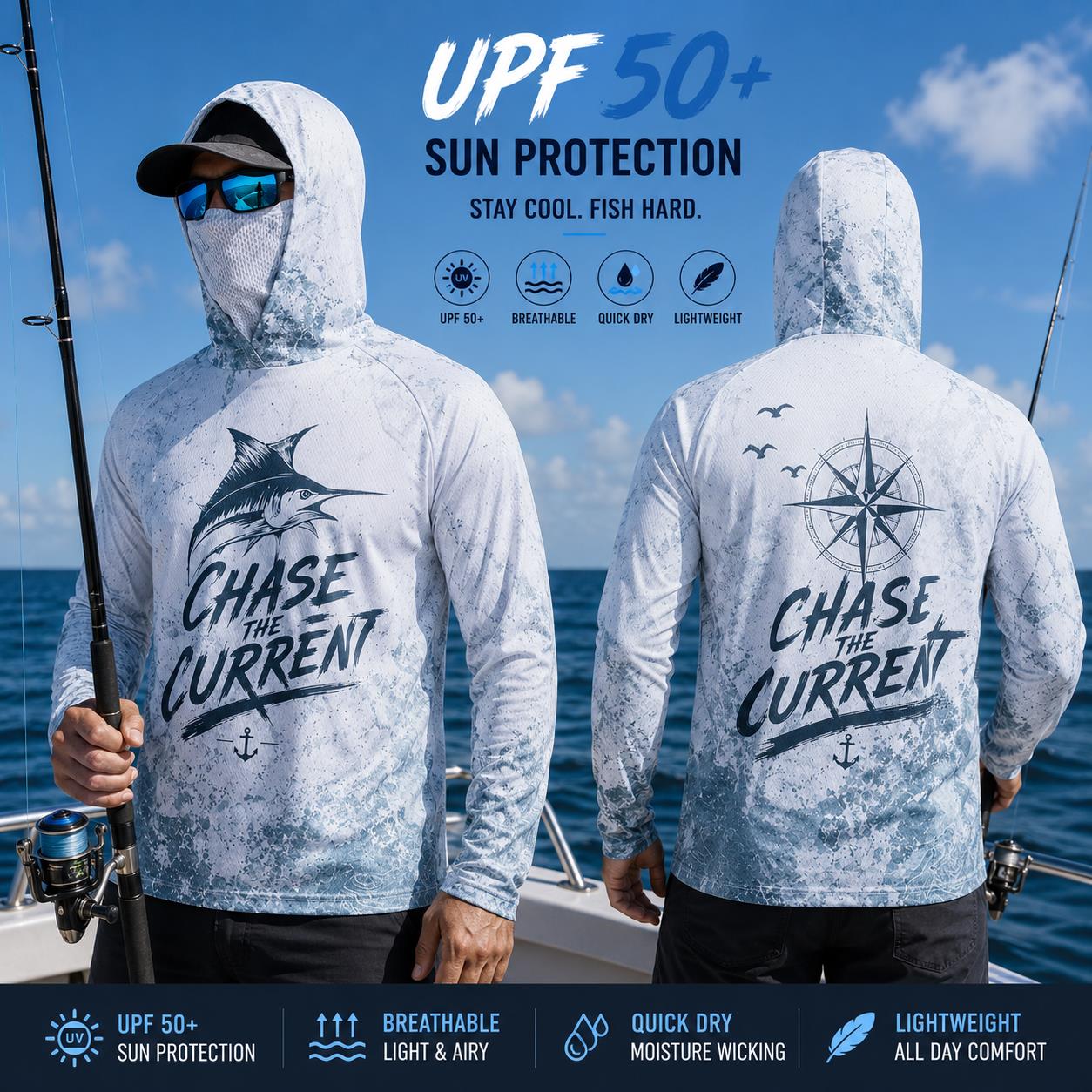 Fishing Hoodie Shirt Men Long  – обзор и цена Fishing Hoodie