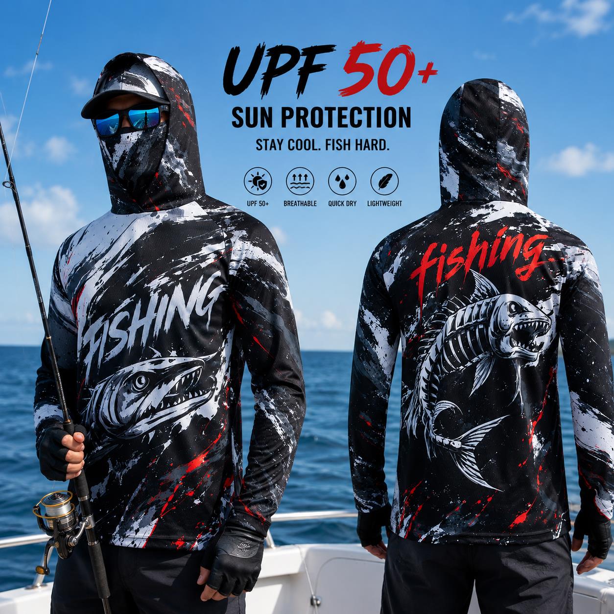 Men's Hooded Fishing Shirt UPF – обзор и цена Fishing Hoodie