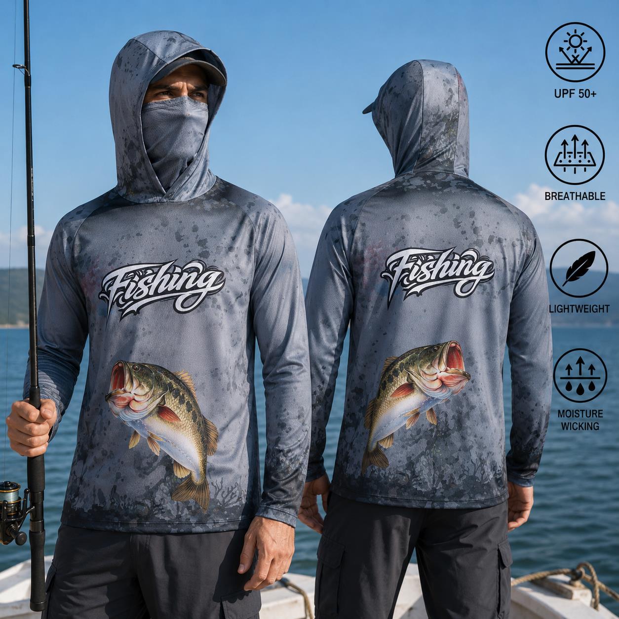 Fishing Shirt Hooded Men Fishi – обзор и цена Fishing Hoodie